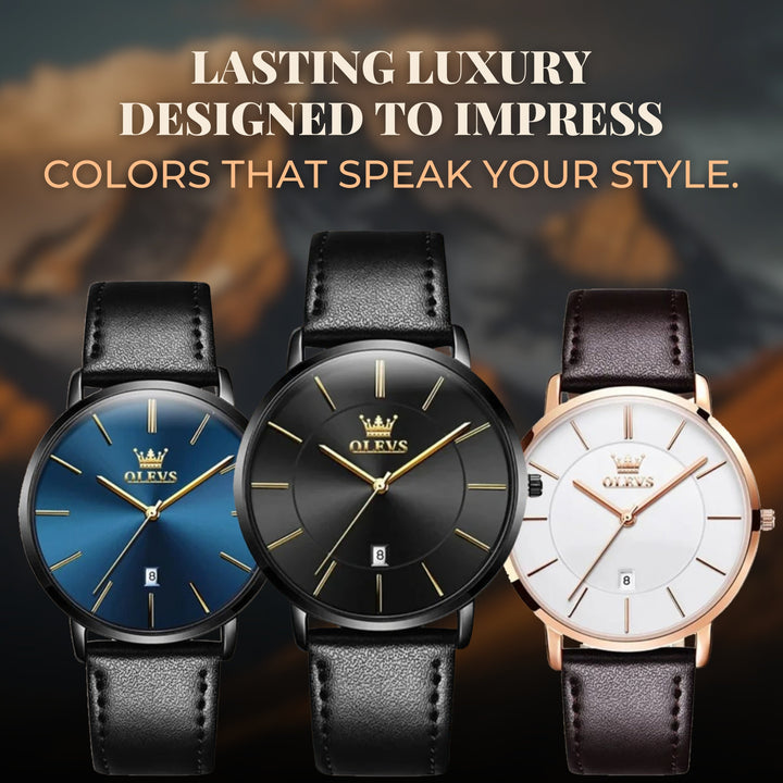 Modiva's Ultra Thin Minimalist Wrist Watch