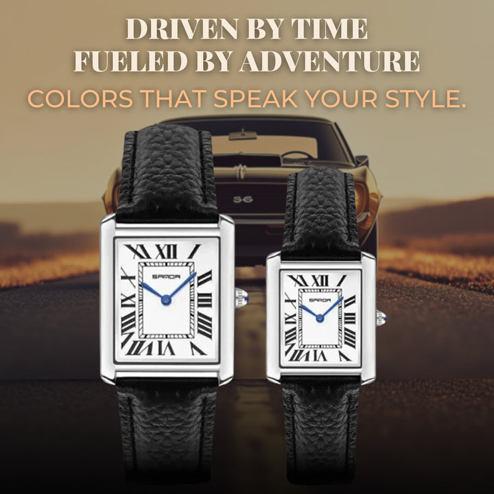Modiva's Square Dial For Couples Wrist Watch