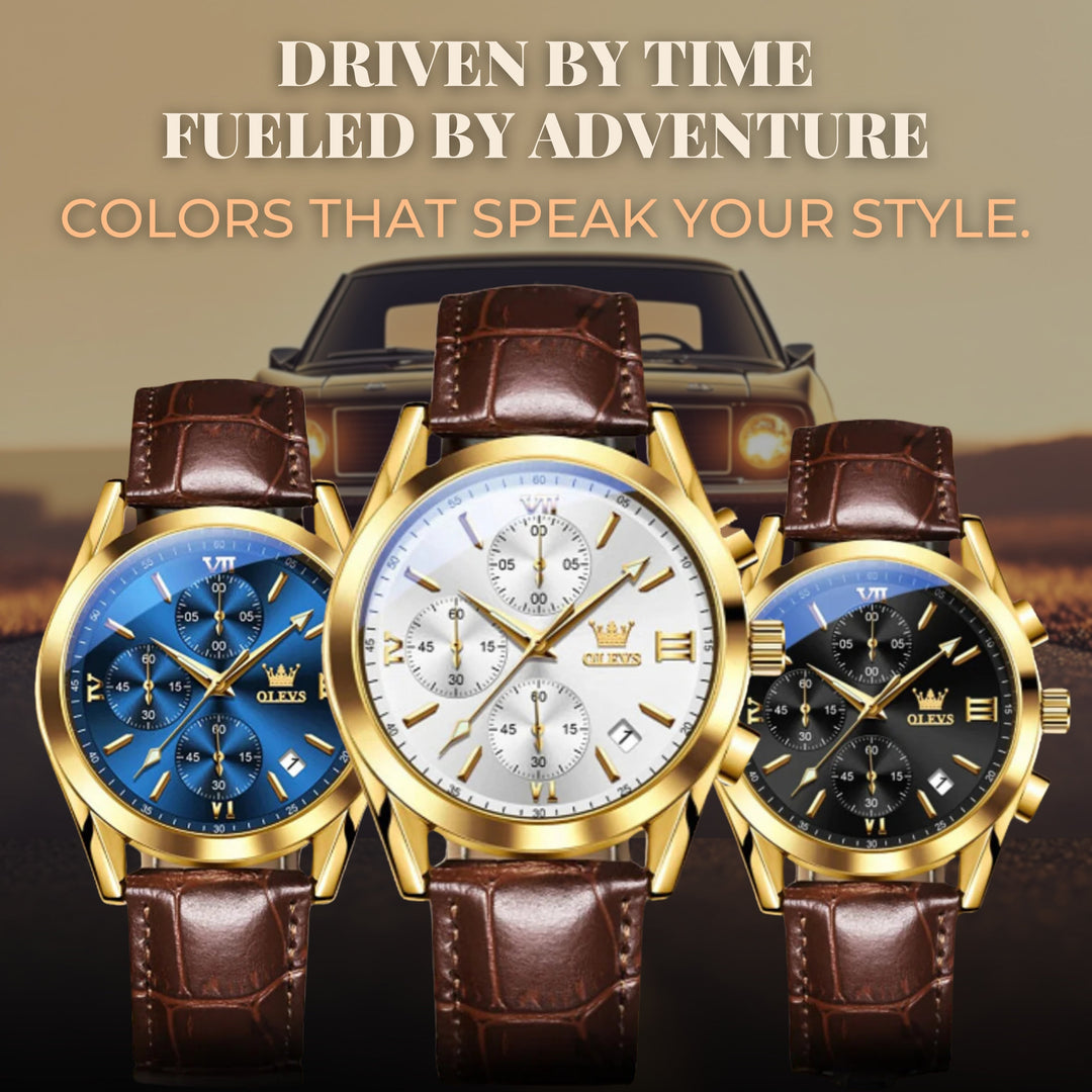 Modiva's Luminous Sporty Chronograph Wrist Watch