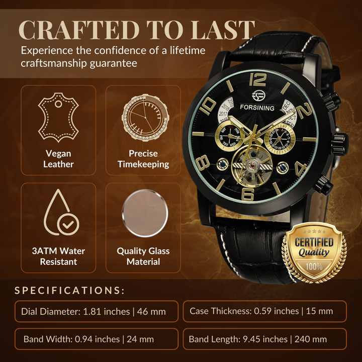 VORTEX | Luxury Tourbillon Automatic Mechanical Watch