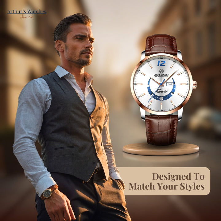 Modiva's Classic Business Chronograph Wrist Watch