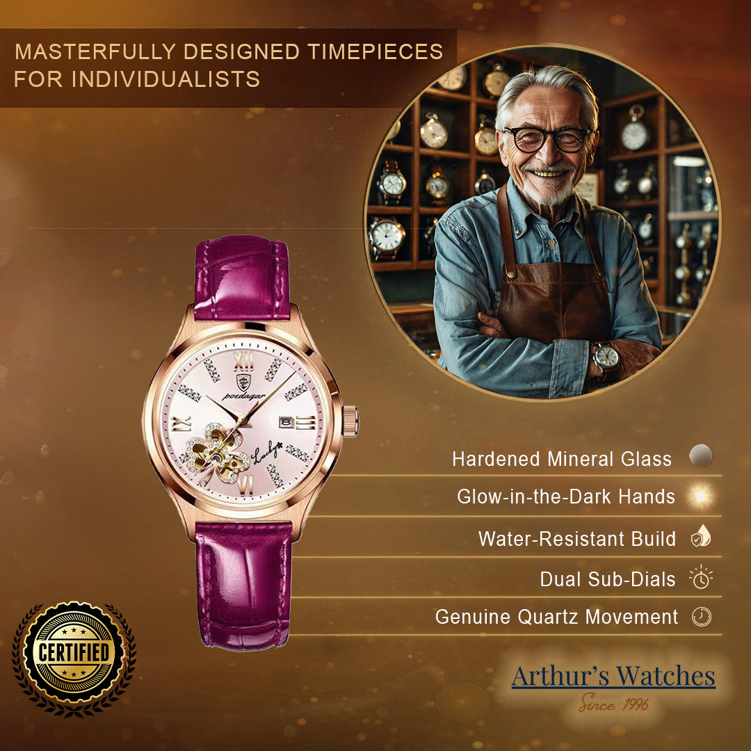 Modiva's Stunning Diamond Dial Wrist Watch