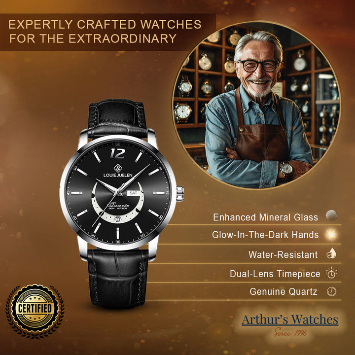 Modiva's Classic Business Chronograph Wrist Watch